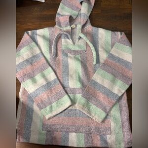 Molina multi colored Striped Baja Hoodie vintage xl